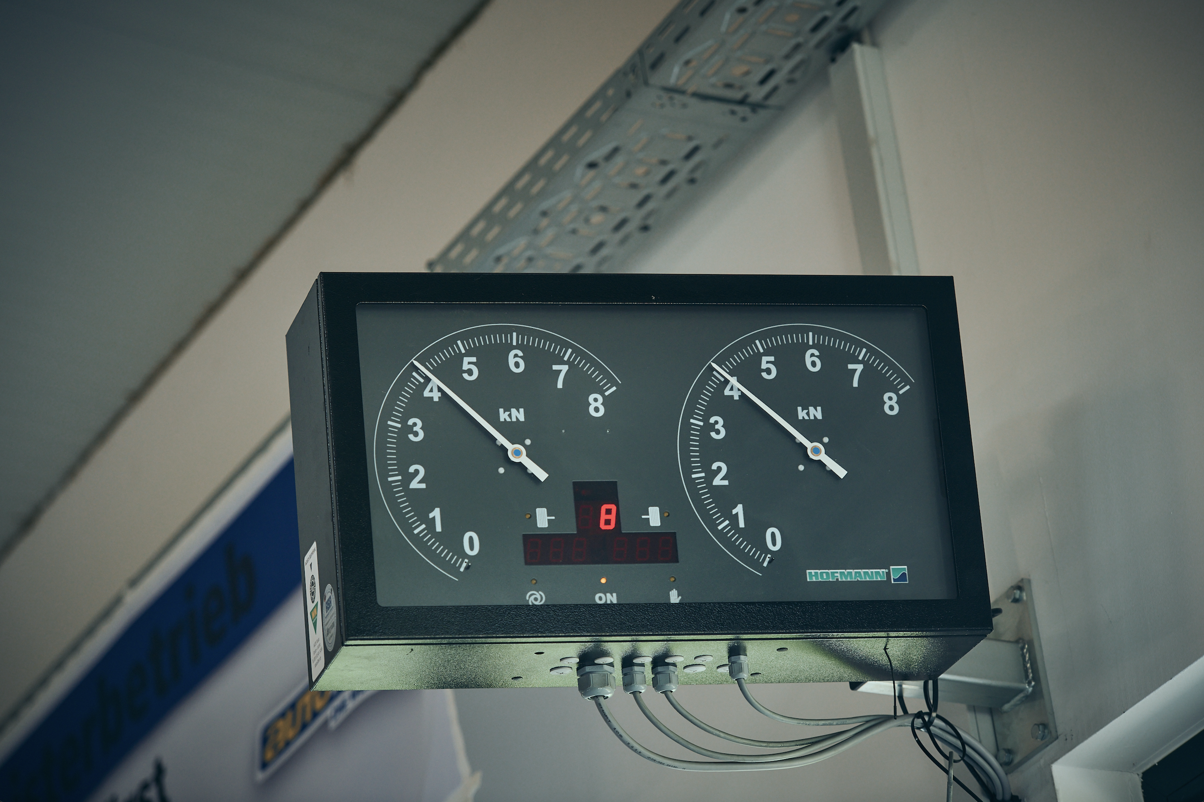 Anzeige Bremsenprüfstand