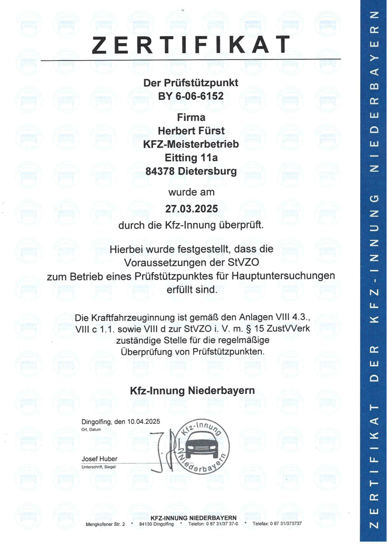 Zertifikat Zertifikat